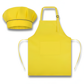 Kids Chef Costume Set — Mushroom Chef Hat & Adjustable Apron with Pocket (Cooking / Baking / Art)